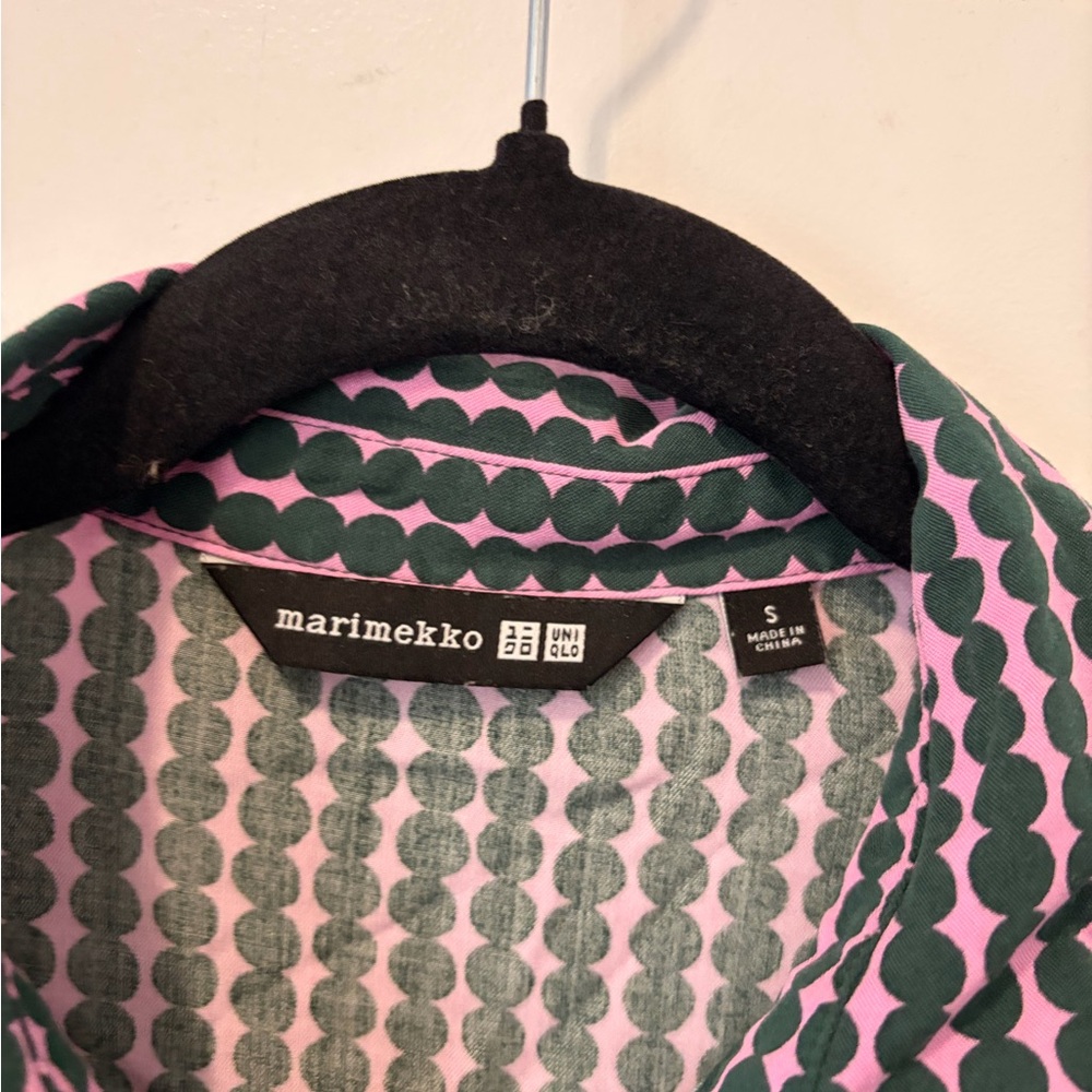 Marimekko X Uniqlo Rayon Pattern Print Button-down Shirt - Small - Picture 4 of 5